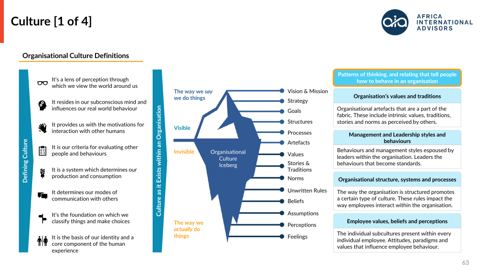 Organisational culture iceberg