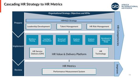 Cascading HR Strategy to HR Metrics: HRM&D strategy through HR competencies to the performance measurement system